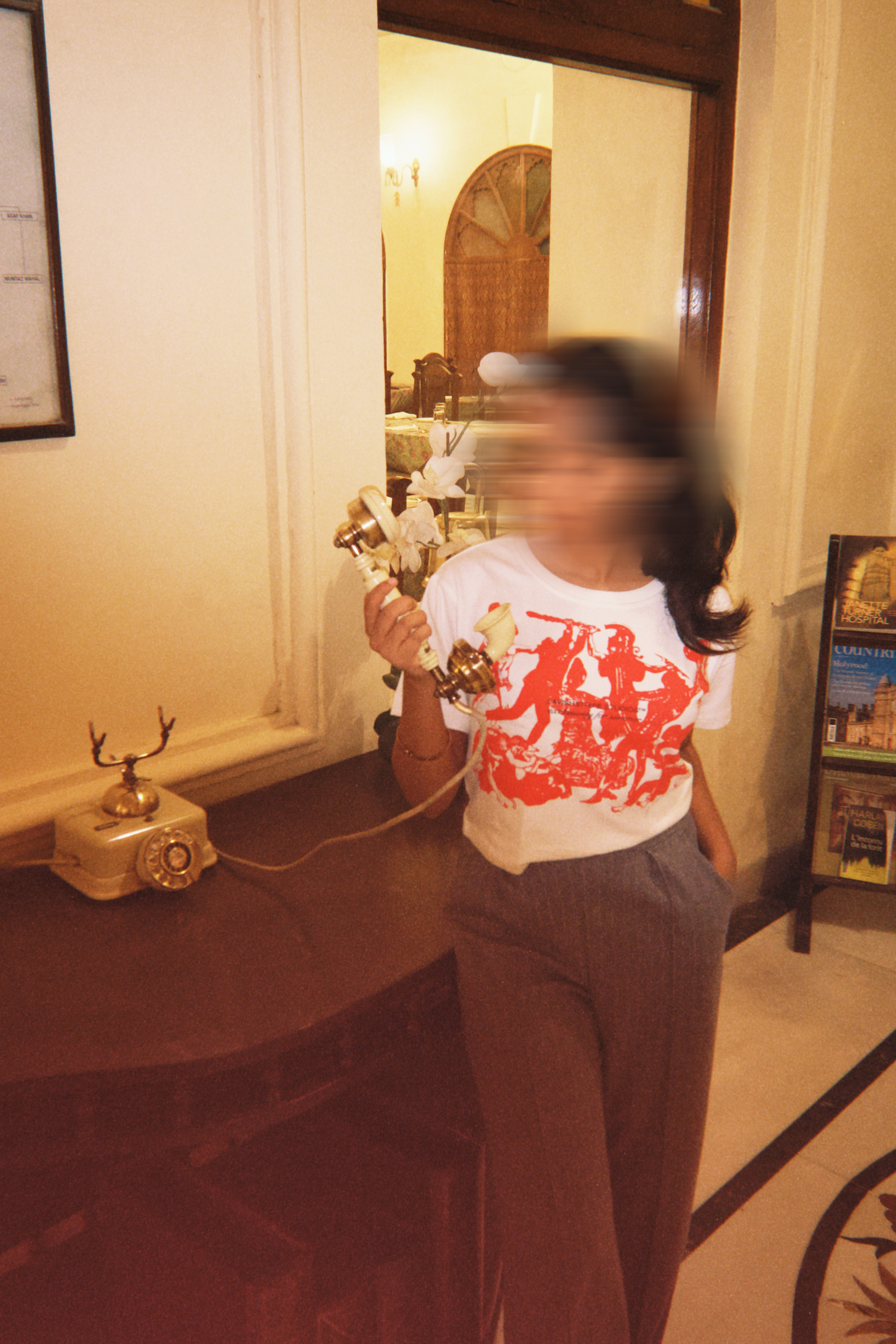 Greek Attic Crop Top - Cherry Red